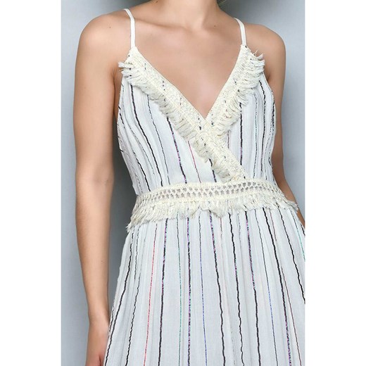 Tarifa Sukienka w kolorze białym ze wzorem Tarifa M promocyjna cena Limango Polska