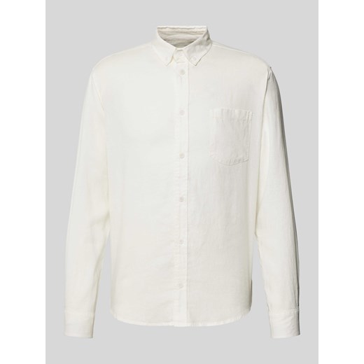 Koszula casualowa o kroju regular fit z kieszenią na piersi model ‘WHITE HEMP ANT’ ze sklepu Peek&Cloppenburg  w kategorii Koszule męskie - zdjęcie 173558595