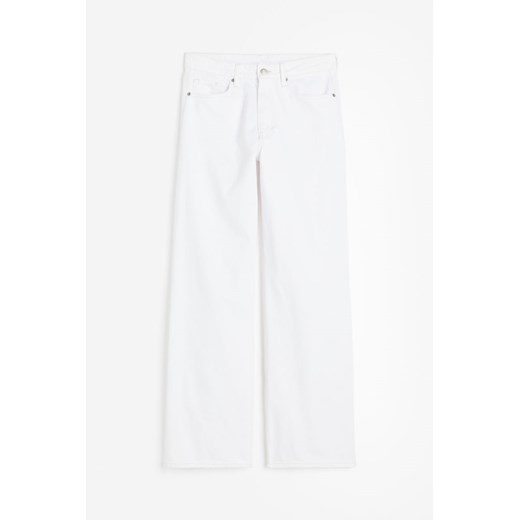 H & M - Baggy Regular Jeans - Biały H & M 44 H&M