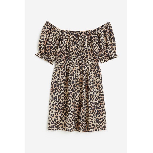 H & M - Sukienka z odkrytymi ramionami - Szary ze sklepu H&M w kategorii Sukienki - zdjęcie 173559319