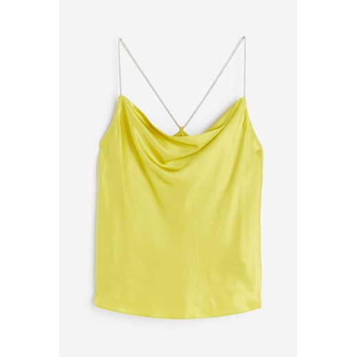 H & M - Top na ramiączkach ze strassu - Żółty H & M S H&M