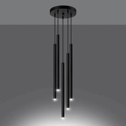 Czarna lampa wisząca długie tuby - A382-Pastels Lumes One Size Edinos.pl