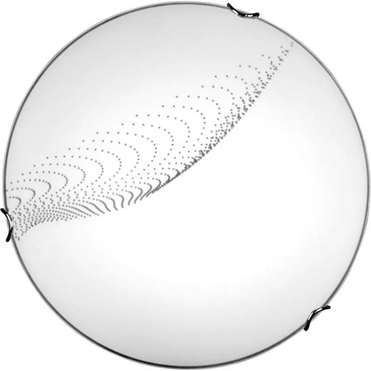 Biały szklany plafon sufitowy 30 cm - S920-Rava ze sklepu Edinos.pl w kategorii Lampy sufitowe - zdjęcie 173559999