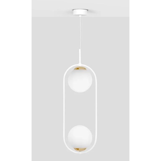 Biała podwójna lampa wisząca nad stół - A489-Erdi Lumes One Size Edinos.pl