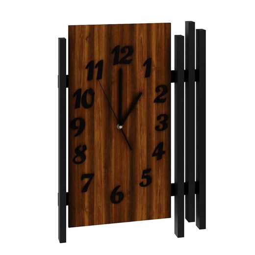 Zegar na ścianę wiszący Tempo - orzech Elior One Size Edinos.pl
