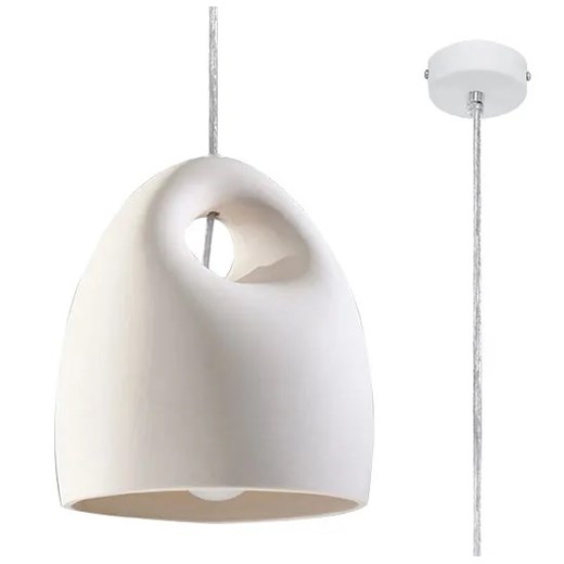 Biała minimalistyczna lampa wisząca - EXX236-Bukanis Lumes One Size Edinos.pl