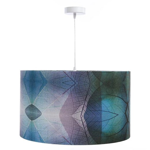Fioletowa duża lampa wisząca do salonu - S389-Kerva Lumes One Size Edinos.pl