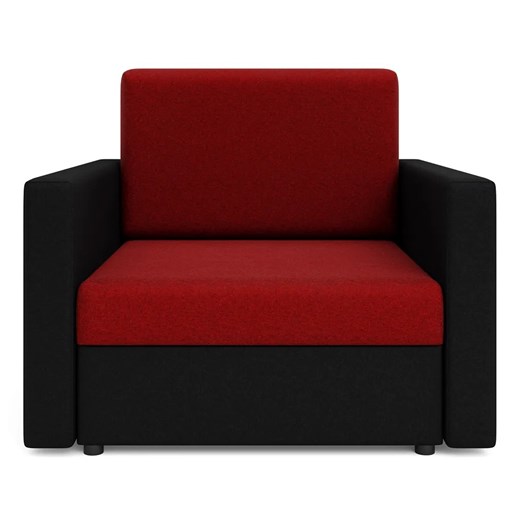Sofa jednoosobowa czerwony + czarny - Dayton 3X Elior One Size promocyjna cena Edinos.pl