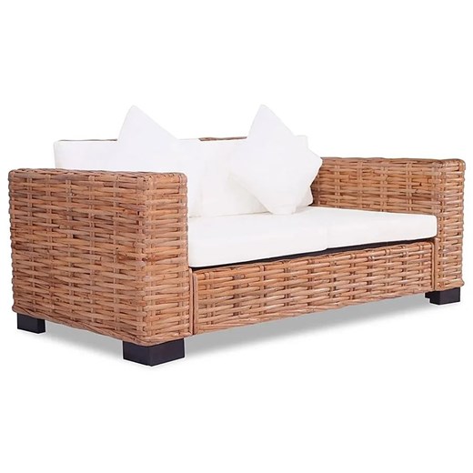 Rattanowa sofa dwuosobowa - Sigvart 2Q ze sklepu Edinos.pl w kategorii Sofy i kanapy - zdjęcie 173561819