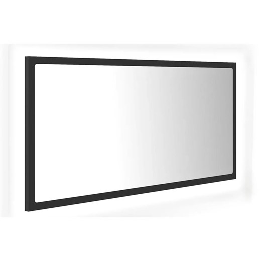 Szare wiszące lustro z podświetleniem LED - Vineri 4X ze sklepu Edinos.pl w kategorii Lustra - zdjęcie 173562126