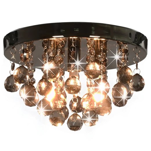 Czarno-fioletowa okrągła lampa sufitowa glamour Nudet ze sklepu Edinos.pl w kategorii Zestawy mebli do przedpokoju - zdjęcie 173567017