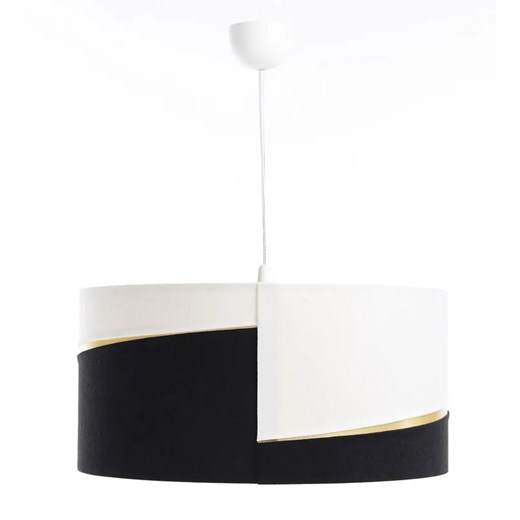 Biało-czarna lampa wisząca welurowa glamour - A338-Lurixa Lumes One Size Edinos.pl