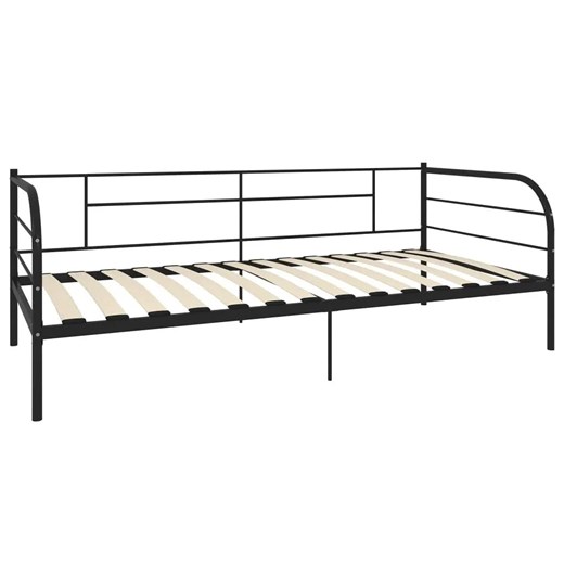 Czarne metalowe łózko 90x200 cm - Lucpa ze sklepu Edinos.pl w kategorii Łóżka i materace - zdjęcie 173568106