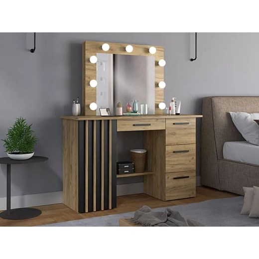 Toaletka z lamelami i prostokątnym lustrem - Kubrys 4X Elior One Size Edinos.pl