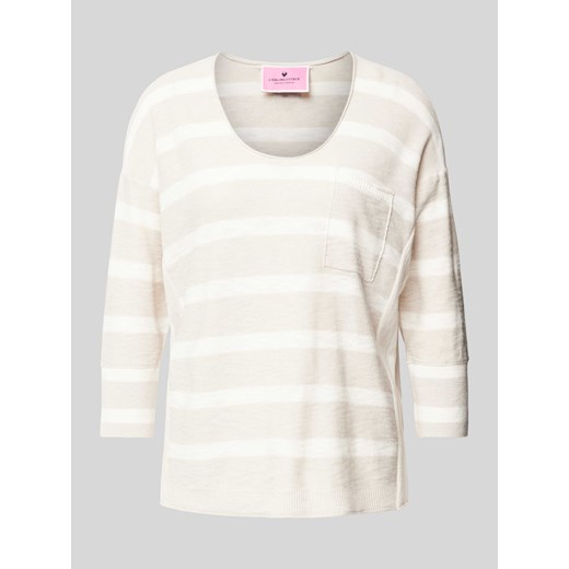 Sweter z dzianiny z dekoltem w łódkę model ‘Tahia’ ze sklepu Peek&Cloppenburg  w kategorii Swetry damskie - zdjęcie 173568998