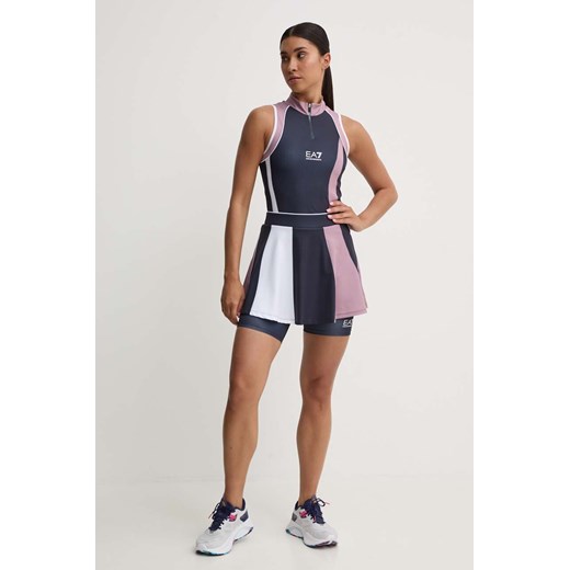 EA7 Emporio Armani spódnica sportowa kolor granatowy mini rozkloszowana TJ04Z.6DTN51 ze sklepu ANSWEAR.com w kategorii Spódnice - zdjęcie 173570158