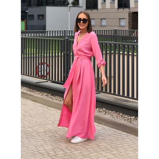 FORSETI Sukienka Nora maxi z grubą szarfą S09054 S09054, Rozmiar: L ze sklepu forseti.net.pl w kategorii Sukienki - zdjęcie 173572045