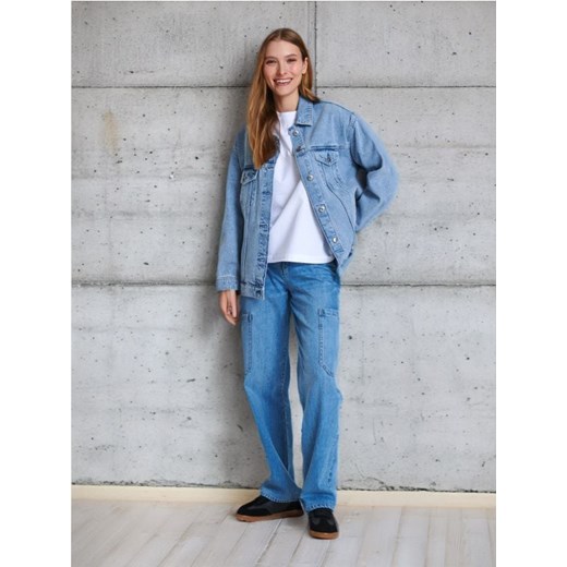 Sinsay - Kurtka jeansowa - niebieski ze sklepu Sinsay w kategorii Kurtki damskie - zdjęcie 173576037