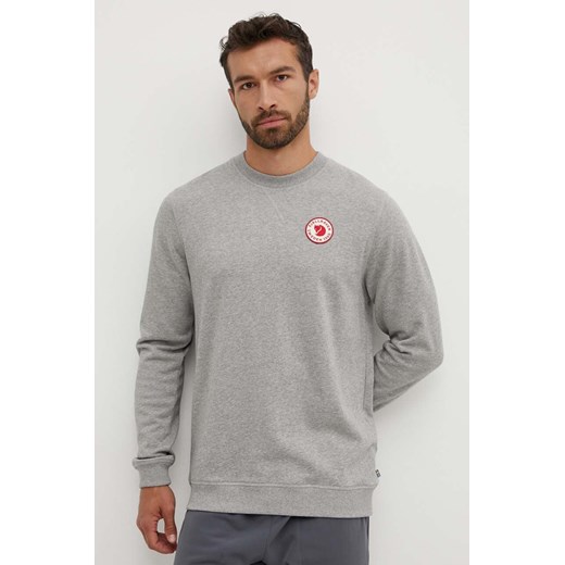 Fjallraven bluza bawełniana 1960 Logo męska kolor szary melanżowa ze sklepu ANSWEAR.com w kategorii Bluzy męskie - zdjęcie 173576999