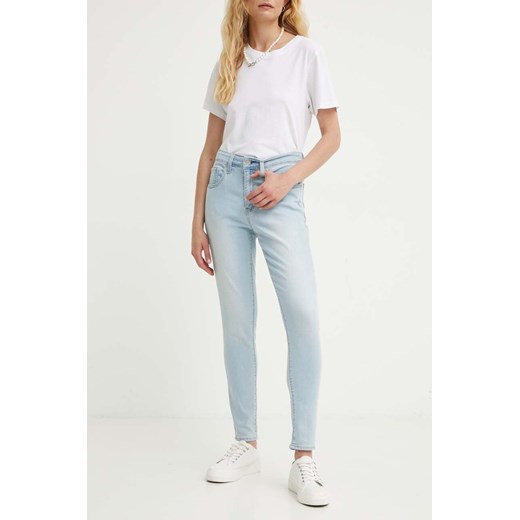 Levi&apos;s jeansy 721 HIGH RISE SKINNY damskie kolor niebieski ze sklepu ANSWEAR.com w kategorii Jeansy damskie - zdjęcie 173577305