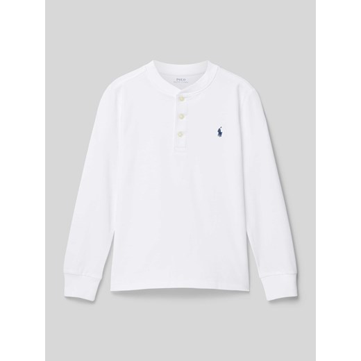 Bluzka z długim rękawem i okrągłym dekoltem model ‘HENLEY’ ze sklepu Peek&Cloppenburg  w kategorii T-shirty chłopięce - zdjęcie 173578016
