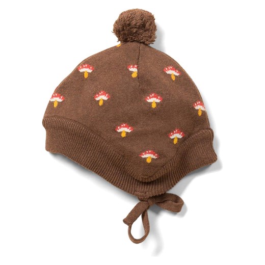 Little Green Radicals Czapka &quot;Toadstool&quot; w kolorze brązowym ze sklepu Limango Polska w kategorii Czapki dziecięce - zdjęcie 173578629