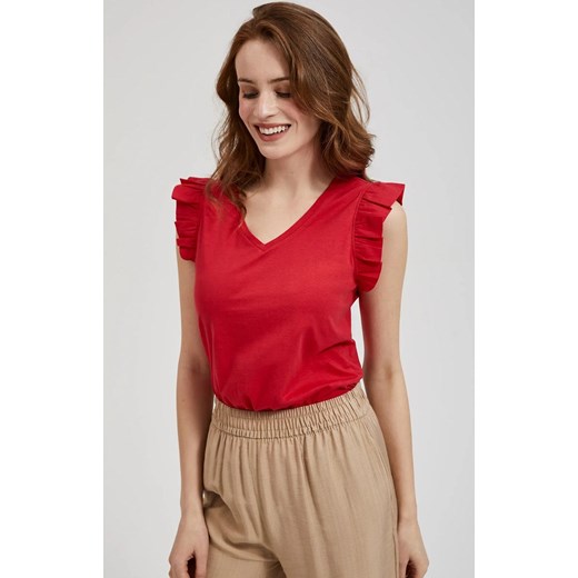 Bluzka damska Moodo.pl na wiosnę w serek 