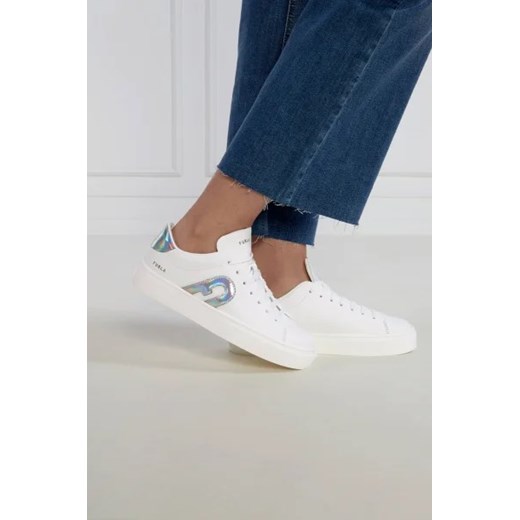 Furla Skórzane trampki joy lace up Furla 36 Gomez Fashion Store okazja