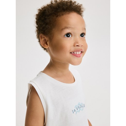 Reserved - T-shirt bez rękawów - złamana biel ze sklepu Reserved w kategorii Koszulki niemowlęce - zdjęcie 173581427