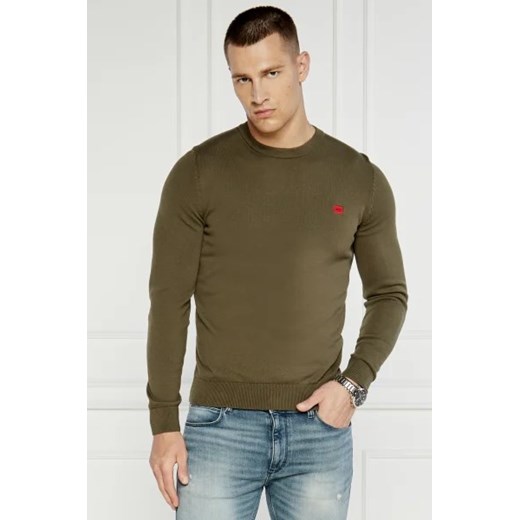 Sweter męski Hugo Boss zielony casual