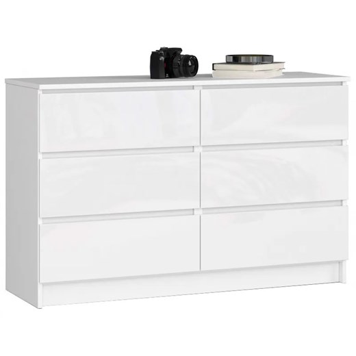 Biała komoda w połysku do salonu - Mirus 4X Elior One Size Edinos.pl
