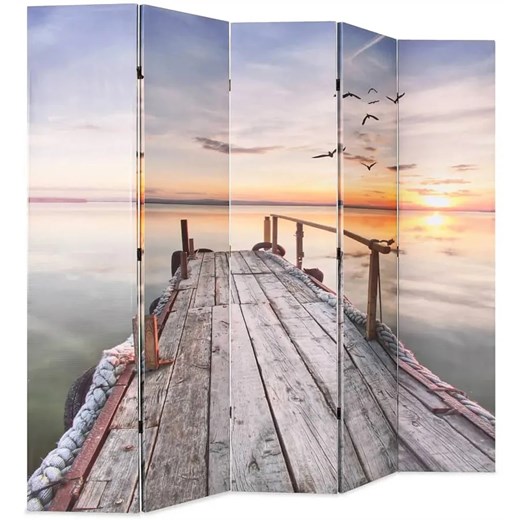Nowoczesny parawan z nadrukiem jeziora B6-B75 - id: 24727 - marki Elior - 173585269 Nowoczesny parawan z nadrukiem jeziora B6-B75 ze sklepu Edinos.pl w kategorii Meble - zdjęcie 173585269