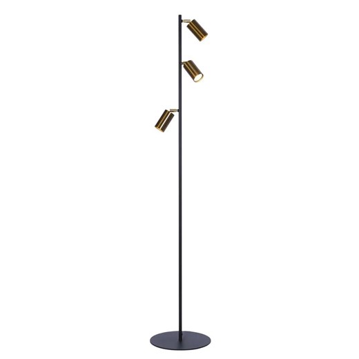 Czarno-złota lampa stojąca z reflektorami - S888-Anastazja - id: 26378 - marki Lumes - 173585318 Czarno-złota lampa stojąca z reflektorami - S888-Anastazja ze sklepu Edinos.pl w kategorii Lampy podłogowe - zdjęcie 173585318