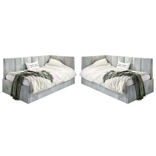 Musztardowy tapczan z pojemnikiem 80x200 - musztardowy - Barnet 3X Elior One Size Edinos.pl