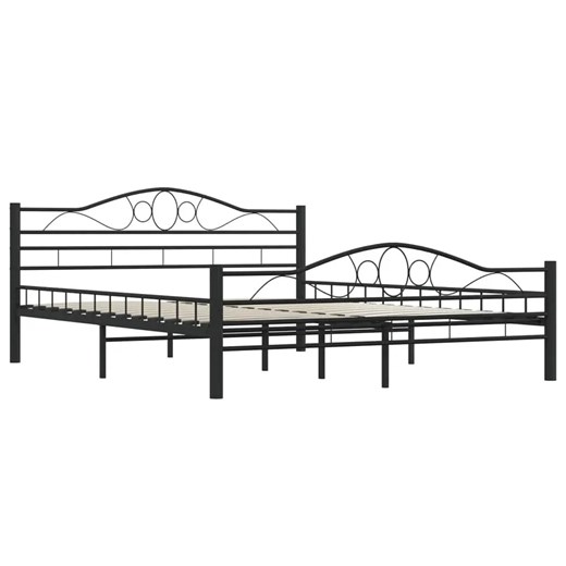 Czarne metalowe łóżko 180x200 cm - Audun ze sklepu Edinos.pl w kategorii Łóżka i materace - zdjęcie 173585648