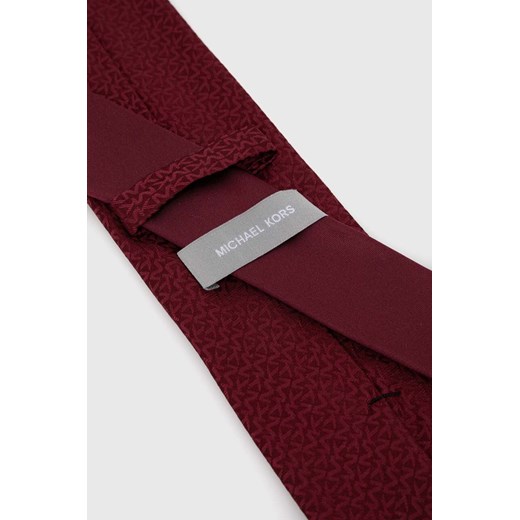Michael Kors krawat jedwabny kolor bordowy Michael Kors One size ANSWEAR.com