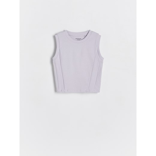 Reserved - Bawełniany top - lawendowy ze sklepu Reserved w kategorii Bluzki dziewczęce - zdjęcie 173588176