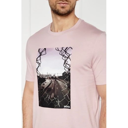 T-shirt męski BOSS HUGO różowy
