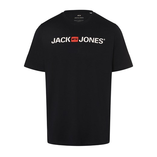 Jack & Jones T-shirt męski Mężczyźni Dżersej granatowy nadruk ze sklepu vangraaf w kategorii T-shirty męskie - zdjęcie 173590427