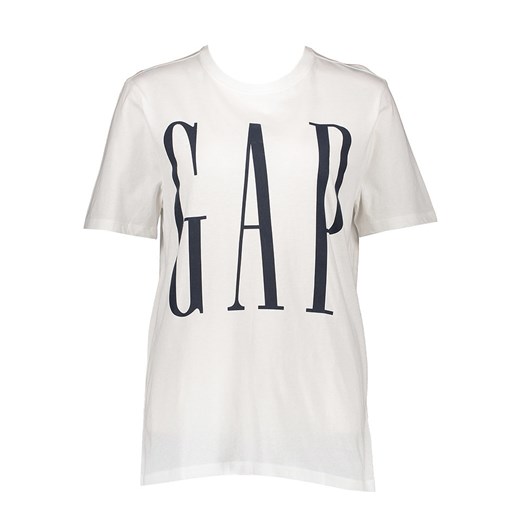 T-shirt męski Gap w stylu młodzieżowym biały z krótkimi rękawami 