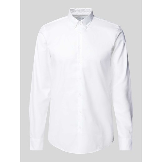 Koszula biznesowa o kroju slim fit z listwą guzikową model ‘Santena’ ze sklepu Peek&Cloppenburg  w kategorii Koszule męskie - zdjęcie 173595399
