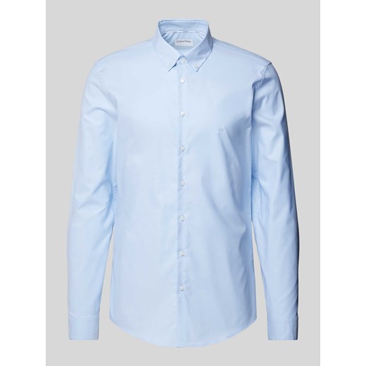 Koszula biznesowa o kroju slim fit z listwą guzikową model ‘Santena’ ze sklepu Peek&Cloppenburg  w kategorii Koszule męskie - zdjęcie 173595586