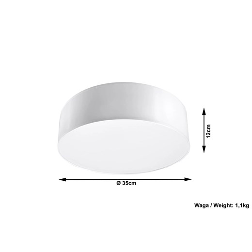 Minimalistyczny plafon do przedpokoju LED E778-Arens - biały Lumes One Size Edinos.pl wyprzedaż