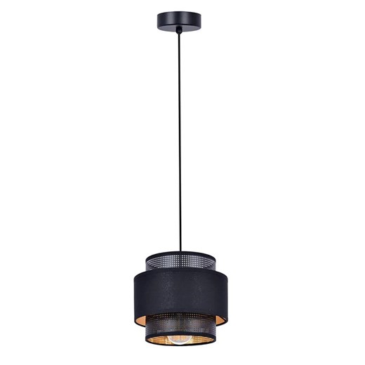 Czarna lampa wisząca z abażurem ażurowym - A512 M4-K17 ze sklepu Edinos.pl w kategorii Lampy wiszące - zdjęcie 173602238