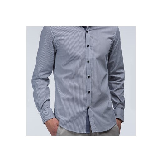 Morato Long-sleeved Shirts - Slim fit button down shirt with stripes and contrast trim morato-it  bawełna