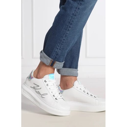 Buty sportowe damskie Karl Lagerfeld sneakersy na platformie skórzane
