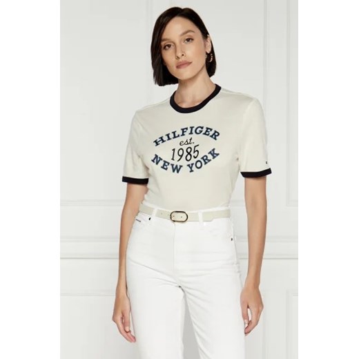 Bluzka damska Tommy Hilfiger z okrągłym dekoltem z krótkimi rękawami młodzieżowa