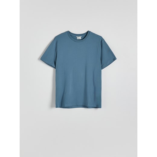 Reserved - T-shirt regular z tkaniny bambusowej - granatowy ze sklepu Reserved w kategorii T-shirty męskie - zdjęcie 173606546