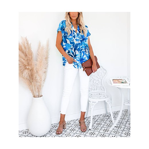 LA Angels Bluzka w kolorze kremowo-niebieskim La Angels M Limango Polska wyprzedaż