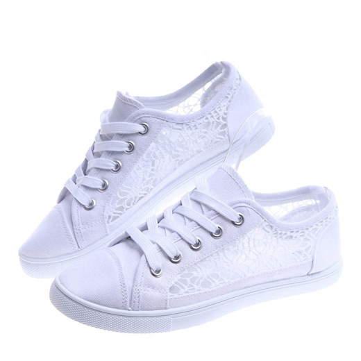Trampki damskie Pantofelek24 z tkaniny